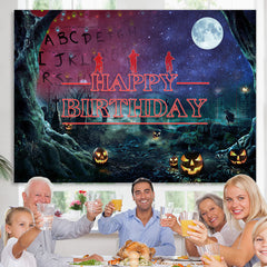 Lofaris Halloween Theme Moon Night Backdrop For Happy Birthday