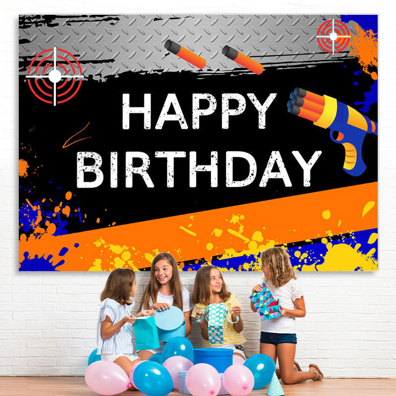 Lofaris Happy Birthday Graffiti Black Backdrop for Men