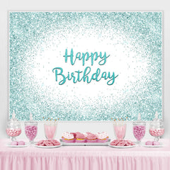 Lofaris Happy Birthday Mint Green Glitter Bokeh Backdrop for Party