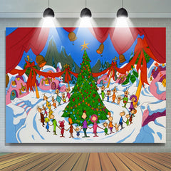 Lofaris Happy Holiday Fiesta Whoville Christmas Backdrop