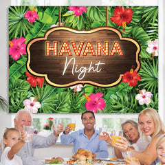 Lofaris Havana Night Theme Floral And Forest Party Backdrop