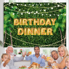 Lofaris Hawaii Coconut Trees Birthday Dinner Backdrop