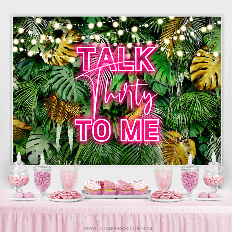 Lofaris Hawaii Night Talk Thirty To My Birthday Backdrop