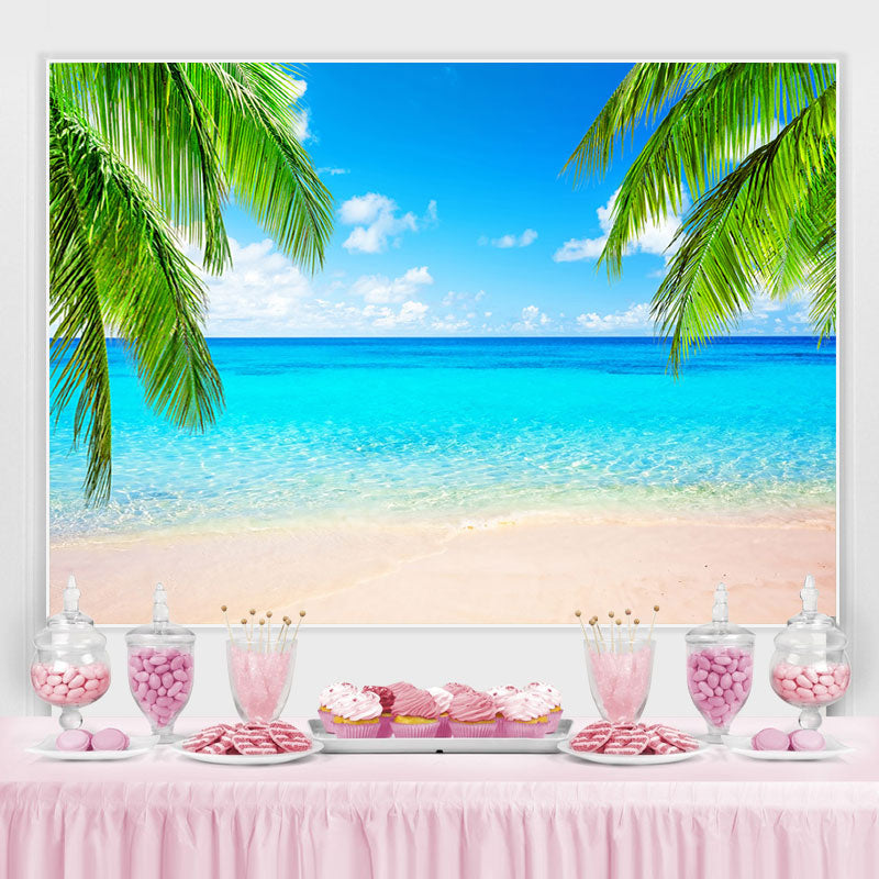 Lofaris Hawaiian Luau Palm tree Leaves Photoshoot Backdrops