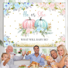 Lofaris He Or She What Will Baby Be Autumn Shower Backdrop