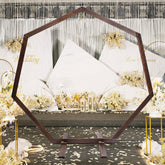 Lofaris Heptagonal Floral Display Wooden Wedding Arbor Arch
