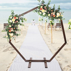 Lofaris Heptagonal Floral Display Wooden Wedding Arbor Arch