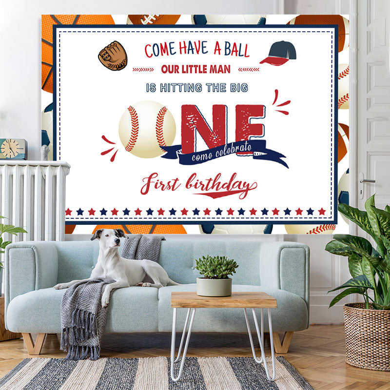 Lofaris Hitting The Big One Happy Birthday Backdrop For Boy