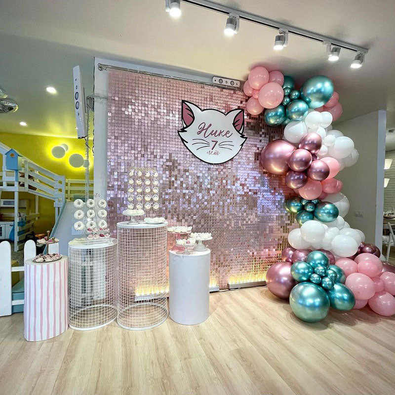 Lofaris Holiday Shimmer Mirror Sequin Tile Panel For Anniversary Proposal