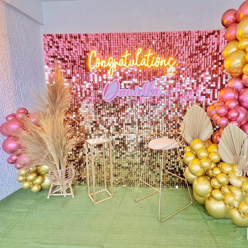 Lofaris Square Shimmer Wall Panels For Birthday Bridal Shower