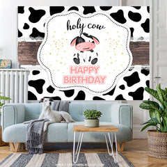 Lofaris Holy Cow Western Theme Happy Birthday Backdrop For Girl