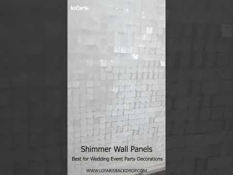 Pure White Shimmer Wall Panels for Birthday Decorations
