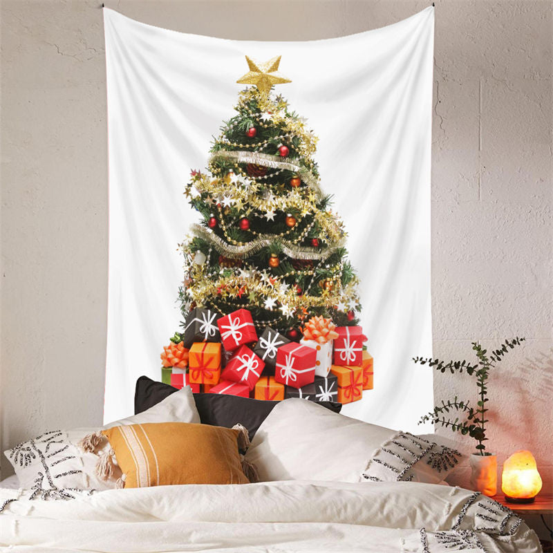 Lofaris Huge Glitter Tree With Gifts Christmas Wall Tapestry