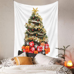 Lofaris Huge Glitter Tree With Gifts Christmas Wall Tapestry