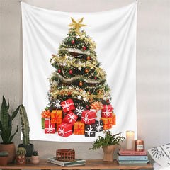 Lofaris Huge Glitter Tree With Gifts Christmas Wall Tapestry