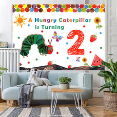 Lofaris Hungry Caterpillar Is Turning Two Birthday Backdrop
