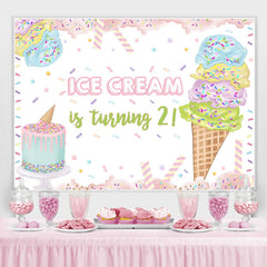 Lofaris Ice Cream Is Turning 2 Sweet 2rd Birthday Backdrop
