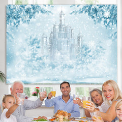 Lofaris Ice World With Snowflake And Castle Winter Backdrop