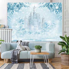 Lofaris Ice World With Snowflake And Castle Winter Backdrop