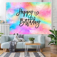 Lofaris Iridescent Dots Birthday Party Backdrop For Girl