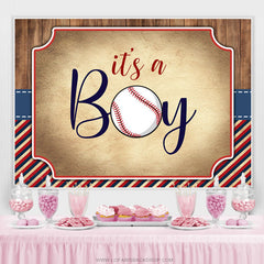 Lofaris Its A Boy Baseball Theme Lovely Baby Shower Backdrop