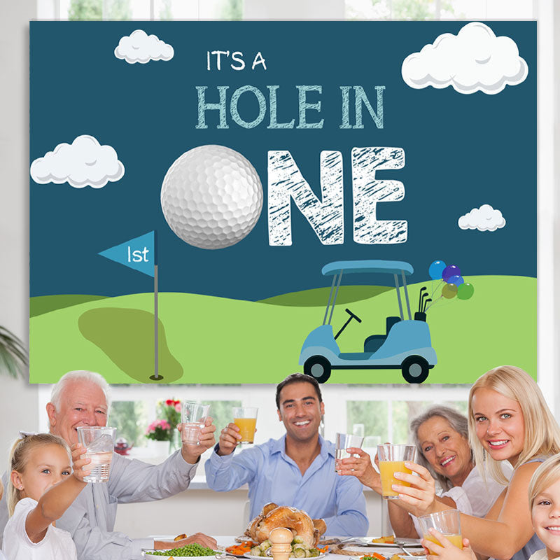 Lofaris Its A Hole in One Car Backdrop for 1st Birthday