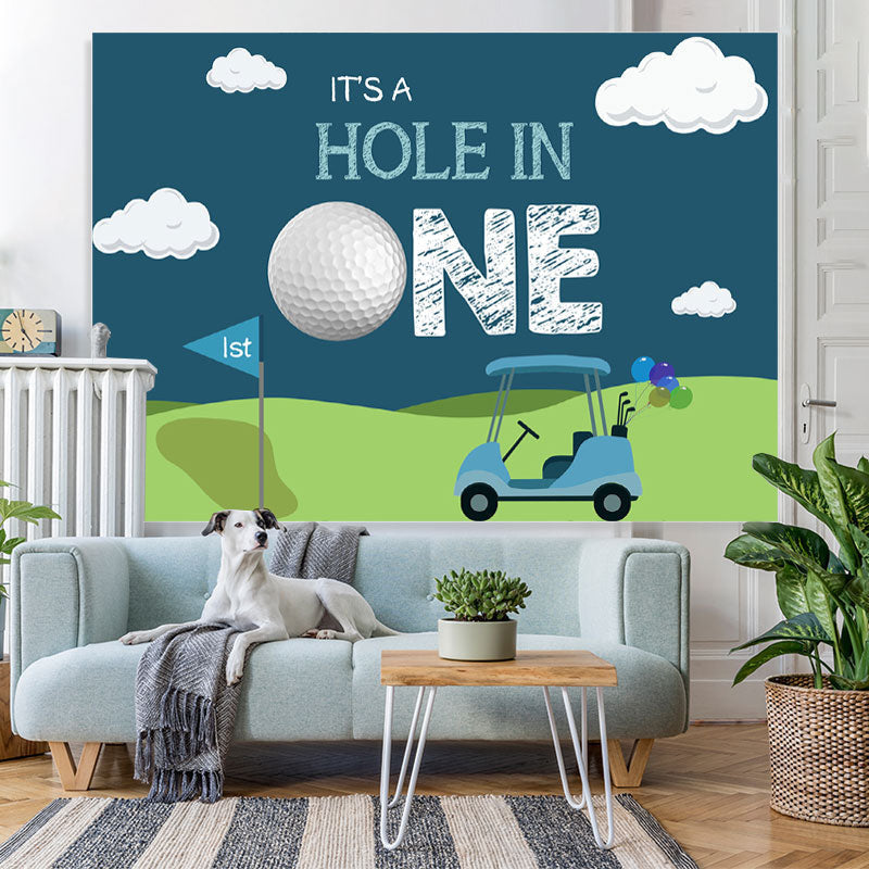 Lofaris Its A Hole in One Car Backdrop for 1st Birthday