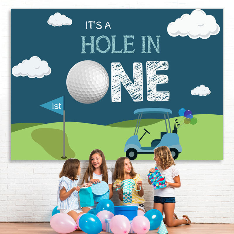 Lofaris Its A Hole in One Car Backdrop for 1st Birthday