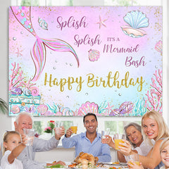 Lofaris Its A Mermaid Sea Theme Happy Birthday Backdrop