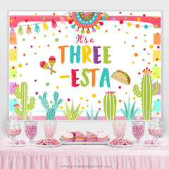 Lofaris Its A Three Esta Fiesta Taco Happy Birthday Backdrop