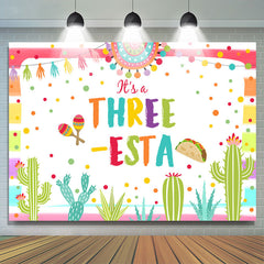 Lofaris Its A Three Esta Fiesta Taco Happy Birthday Backdrop