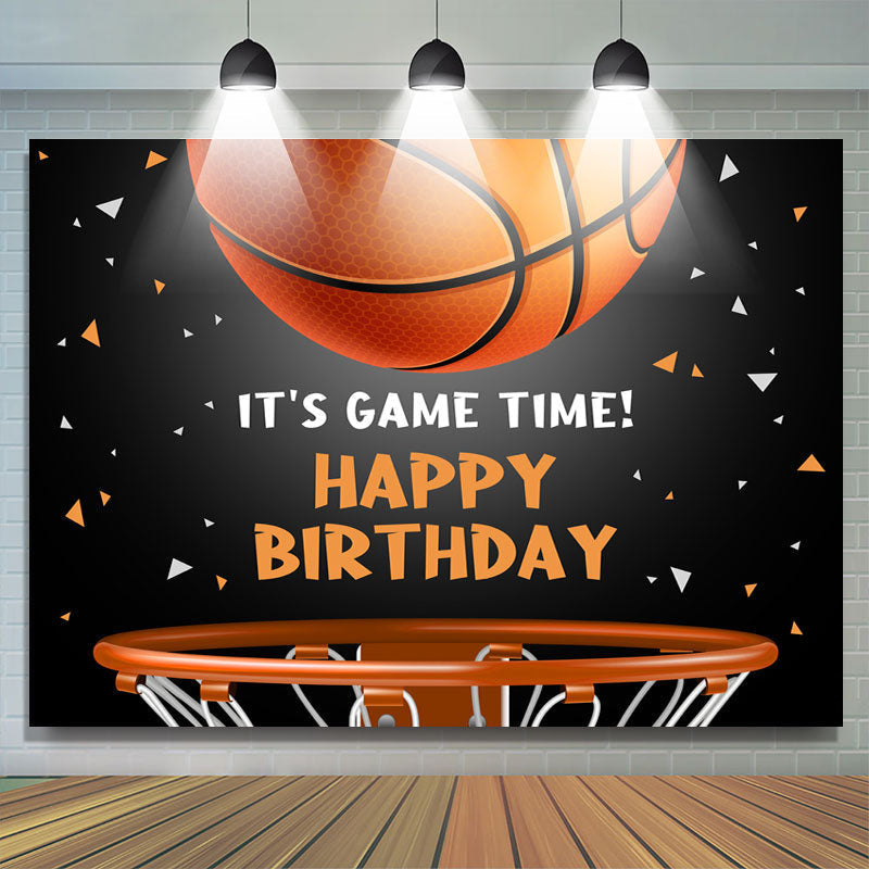 Lofaris Its Basketball Game Time Birthday Backdrop For Boy