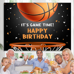 Lofaris Its Basketball Game Time Birthday Backdrop For Boy