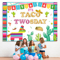 Lofaris Its Taco Twosday Theme Birthday Party Backdrop For Boy