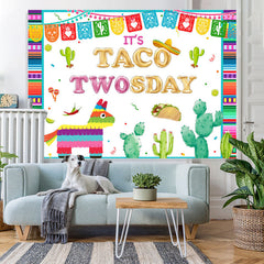 Lofaris Its Taco Twosday Theme Birthday Party Backdrop For Boy
