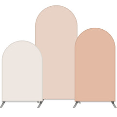 Lofaris Ivory Solid Color Double Sided Arch Backdrop Kit