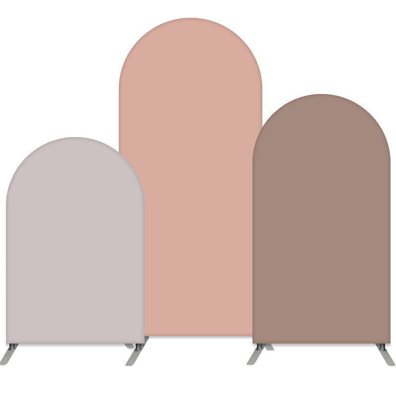 Lofaris Ivory Solid Color Double Sided Arch Backdrop Kit