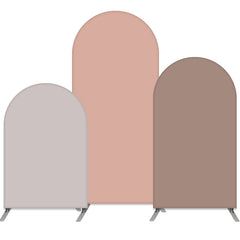 Lofaris Ivory Solid Color Double Sided Arch Backdrop Kit