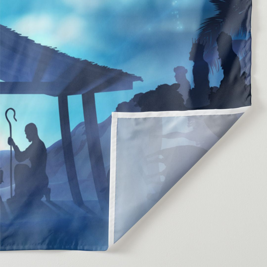 Lofaris Jesus Moon Night Bokeh Christmas Holiday Backdrop