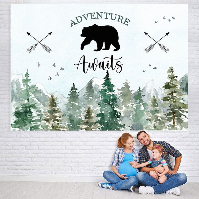 Lofaris Jungle Adventure Awaits With Bear Baby Shower Backdrop