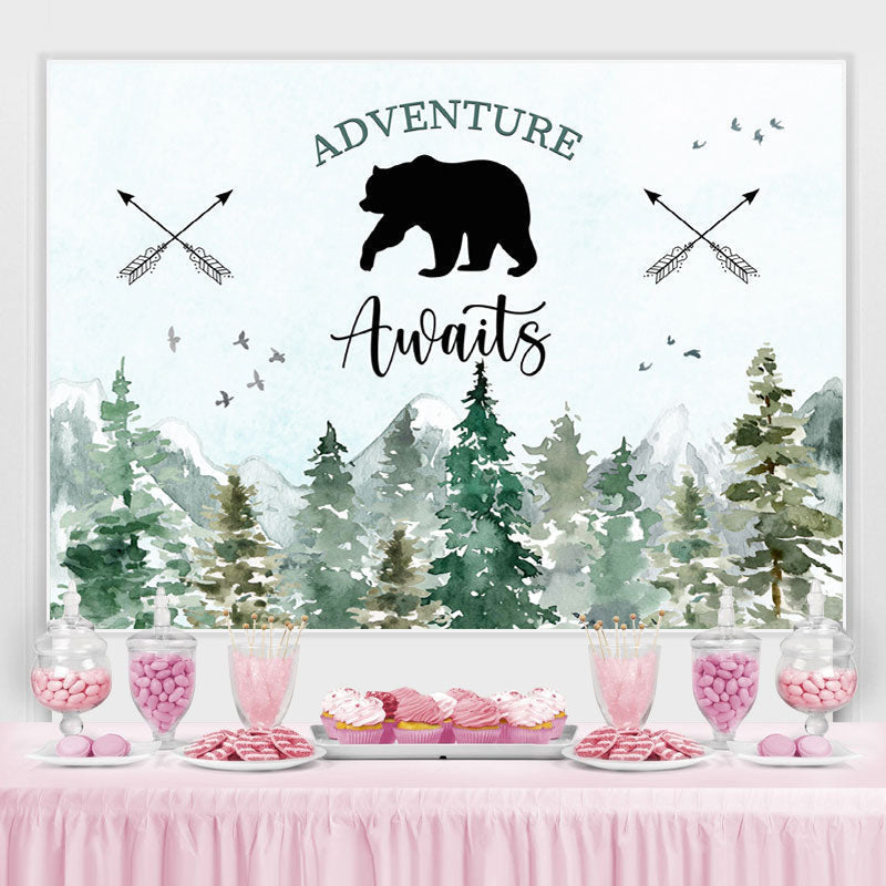 Lofaris Jungle Adventure Awaits With Bear Baby Shower Backdrop