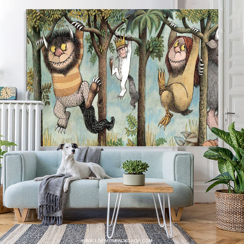 Lofaris Jungle King Of All The Wild Things Baby Shower Backdrop
