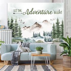 Lofaris Jungle Let The Adventure Begin Baby Shower Backdrop