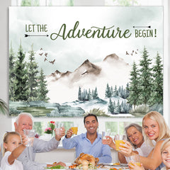 Lofaris Jungle Let The Adventure Begin Baby Shower Backdrop