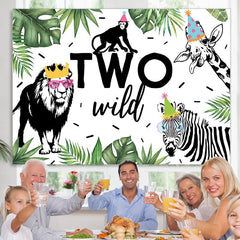 Lofaris Jungle Safari Animals Backdrpo for The second Brithday