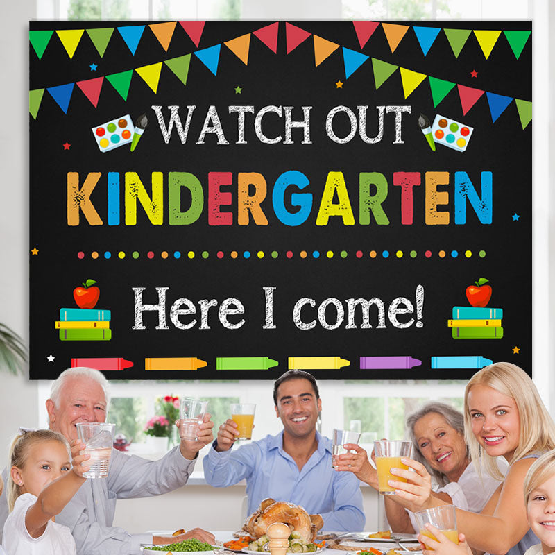 Lofaris Kindergarten Back to School Kids Photoshoot Backdrop