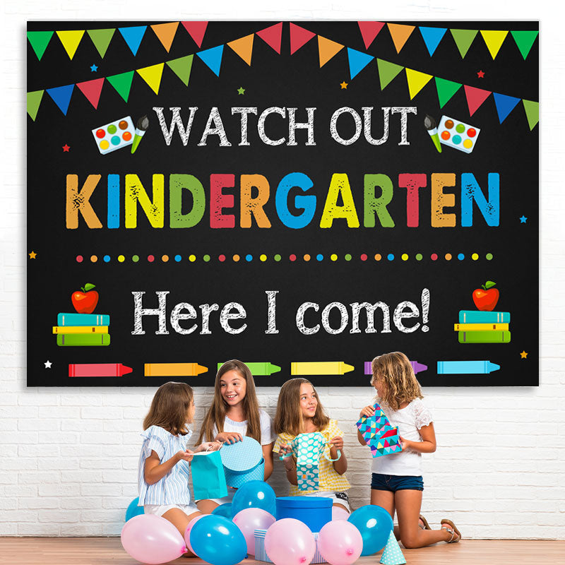 Lofaris Kindergarten Back to School Kids Photoshoot Backdrop