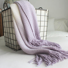 Lofaris Knitted Blanket Gradation Is Suitable For Soft Use Of Bed And Sofa