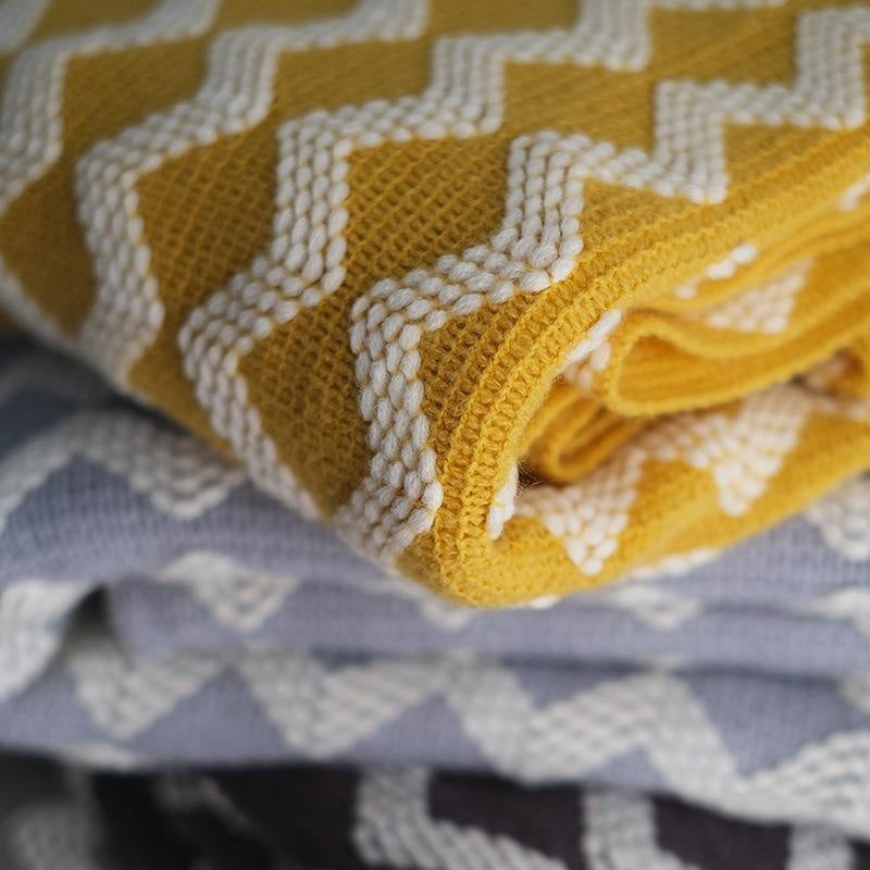 Lofaris Knitted Blanket Jacquard Warp-Knitted Decorative