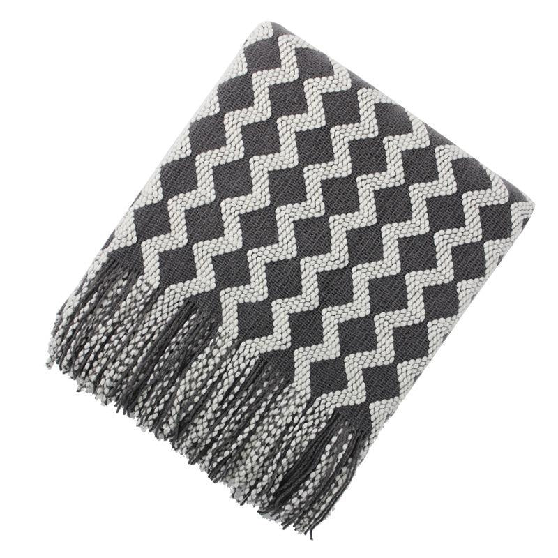 Lofaris Knitted Blanket Jacquard Warp-Knitted Decorative